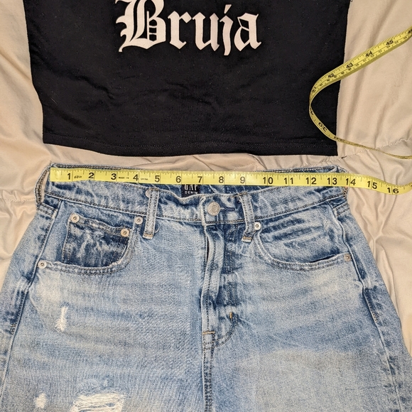 High Waisted 100% Cotton Jean Short - Picture 7 of 12